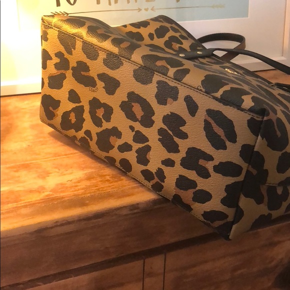 COACH coated canvas city tote in Ocelot - Picture 2 of 7